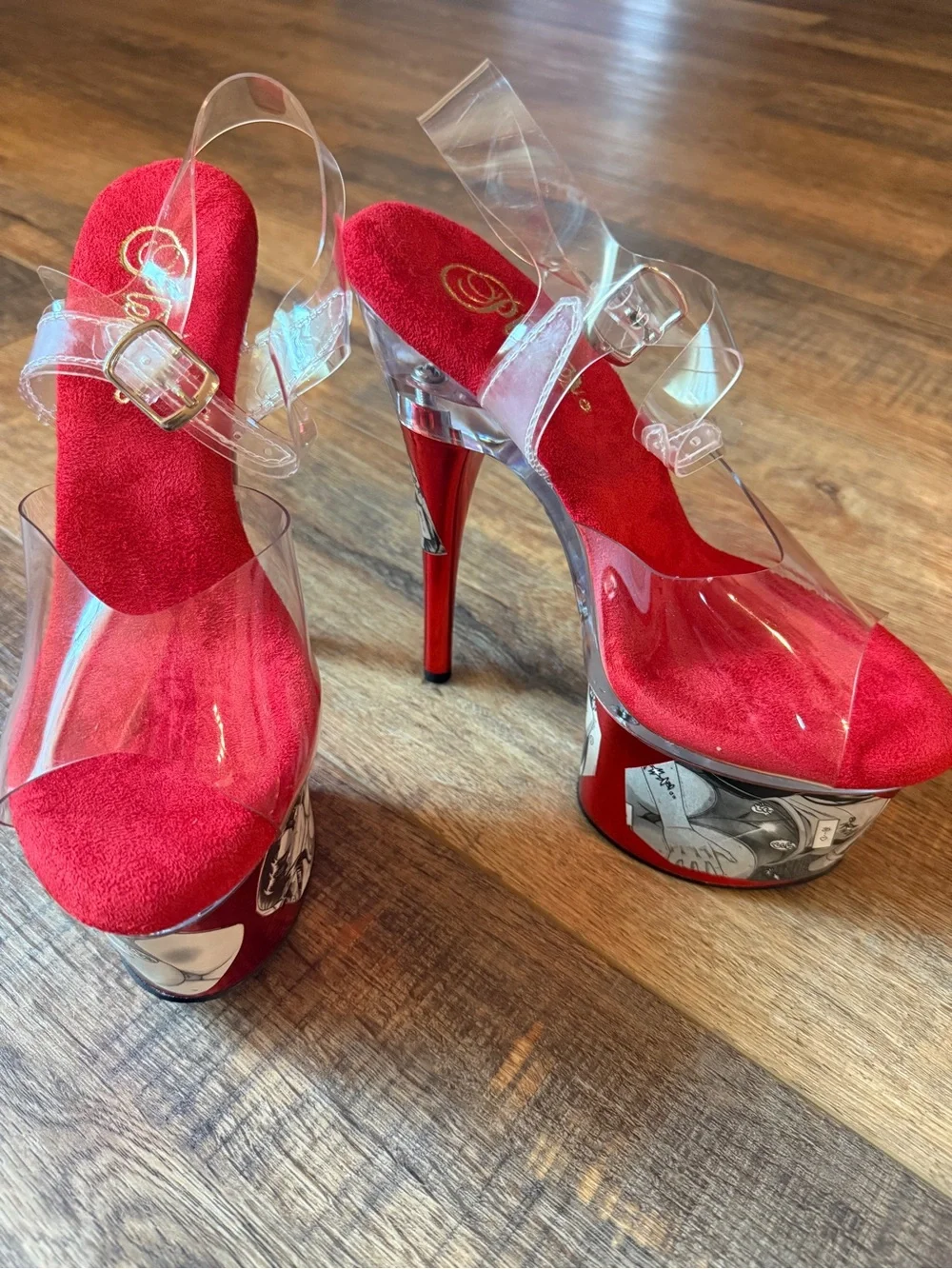 Stripper Exotic Dancer Pole Sexy Anime Hentai Pleaser Heels New Size 8 Custom